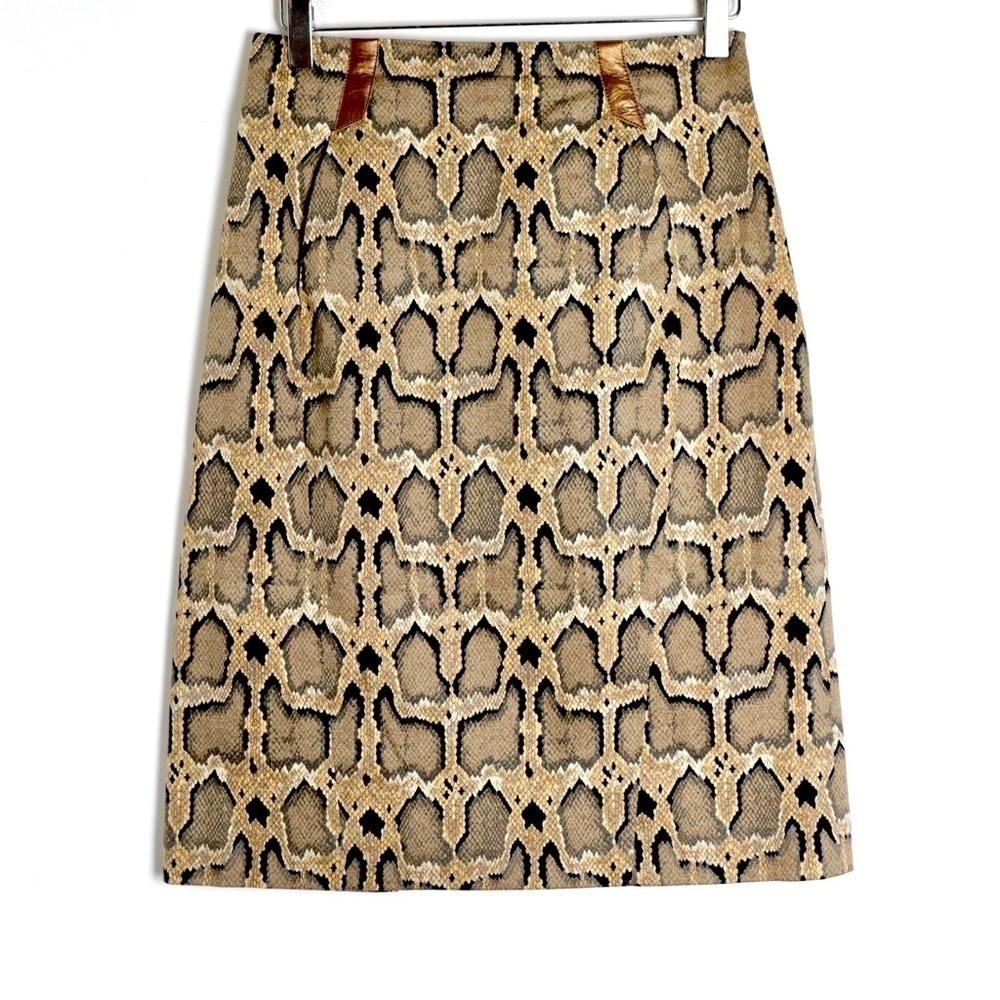 NWOT snakeskin animal print skirt python high waist new pencil straight classic